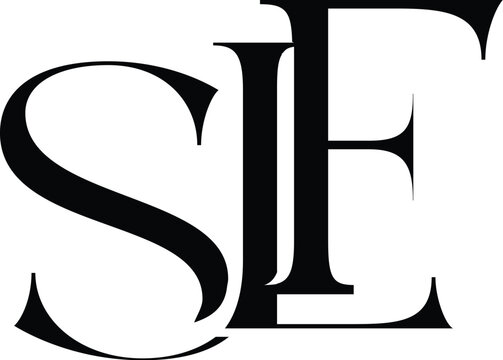 Stylish SLF fashion logo