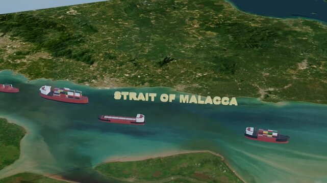 Industrial Shipping Traffic with LNG Tankers and Container Ships in 4K