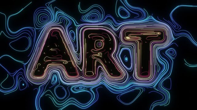 Vibrant neon glow wraps bold lettering