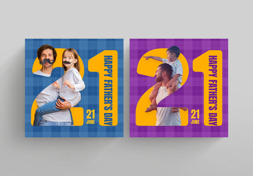 Father's Day Social Media Post Minimal Layout