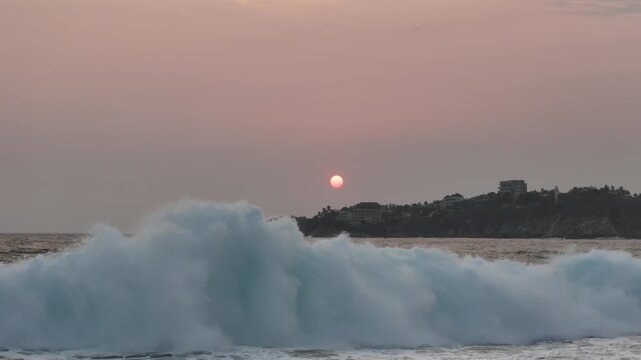 Sunset on the Pacific ocean