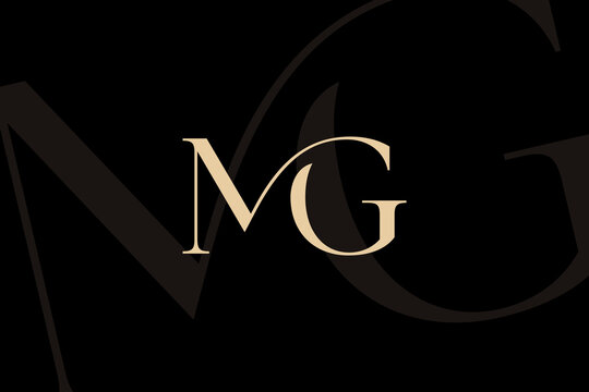 MG or GM letter logo icon design. Classic style luxury initials monogram.