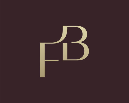 FB or BF letter logo icon design. Classic style luxury initials monogram.