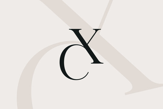 XC or CX letter logo icon design. Classic style luxury initials monogram.