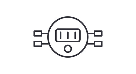 Fototapeta premium smart meter data icon illustrating modern technology and network connectivity for digital devices perfect for web design.