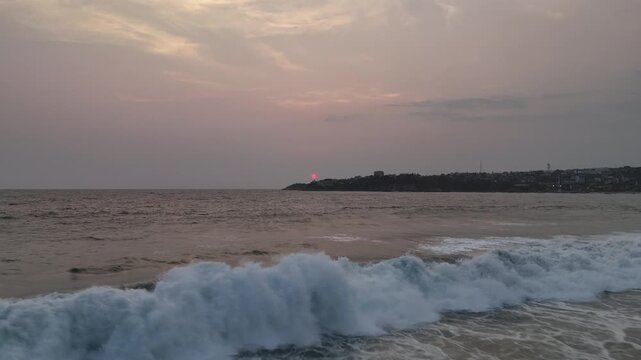 sunset on the ocean