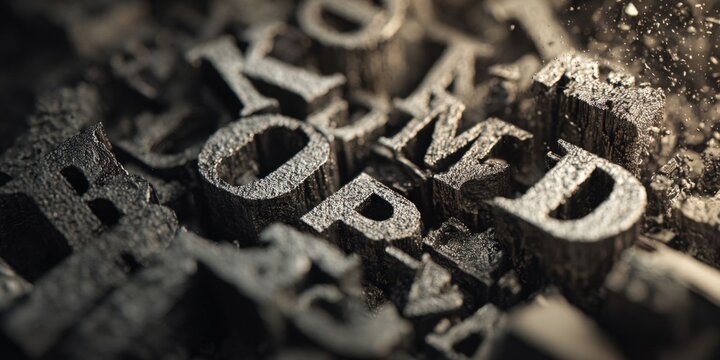 Abstract Letterforms Creating Recursive Echoes in Artistic Design