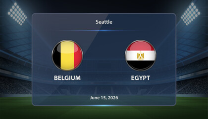 Belgium vs Egypt Soccer Match Scoreboard