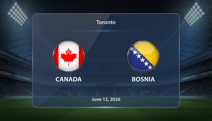 Canada vs Bosnia Soccer Match Scoreboard