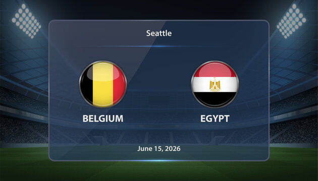 Belgium vs Egypt Soccer Match Scoreboard