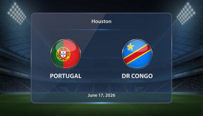 Portugal vs DR Congo Soccer Match Scoreboard