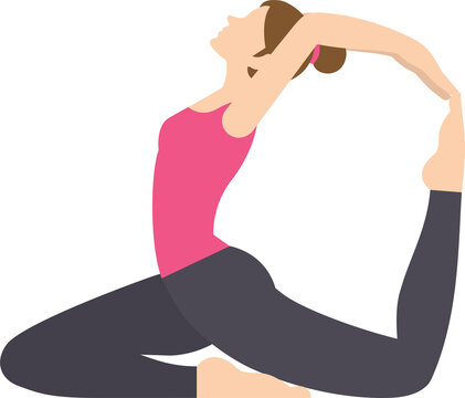 Woman practices challenging Eka Pada Rajakapotasana, one-legged king pigeon pose, demonstrating flexibility, balance, strength, mindful movement.