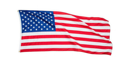 Fototapeta premium American flag waving isolated on transparent background