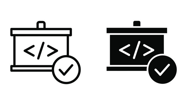 Approved coding containers with different styles of visual representation