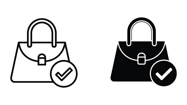 Secure handbags with lock and verification symbols for safety assurance