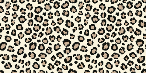 leopard spots on clothing or print. vector seamless pattern  © Rashid