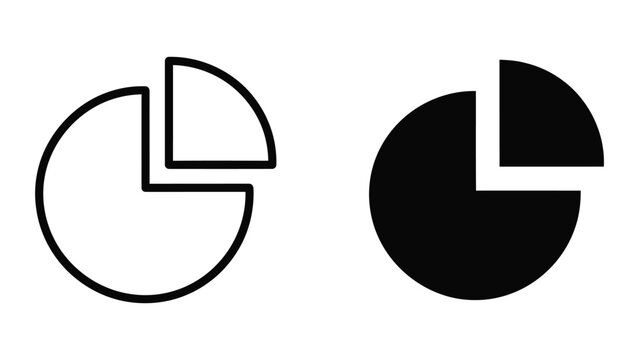 Contrasting pie charts with different segment fill styles displayed side by side