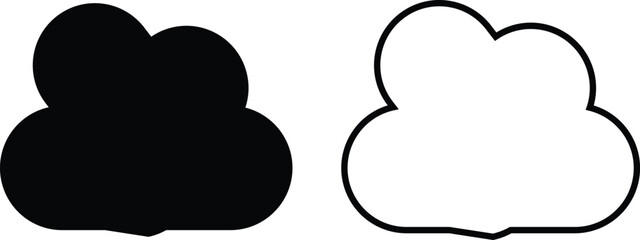 Obraz premium Cloud computing icon set. Data storage symbols. Network sign. Digital technology and server design. Internet and backup service design 