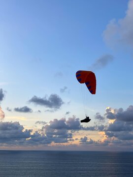 paraglider in the sky