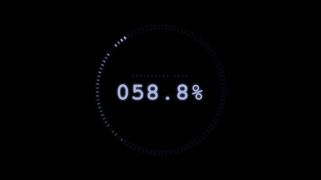 Blue Segmented Ring Loading Data Animation (98%)