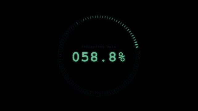 Green Segmented Ring Loading Data Animation (98%)