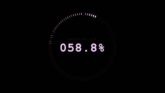 Pink Segmented Ring Loading Data Animation (98%)