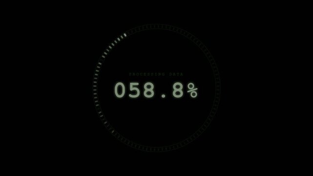 Light Green Segmented Ring Loading Data Animation (98%)