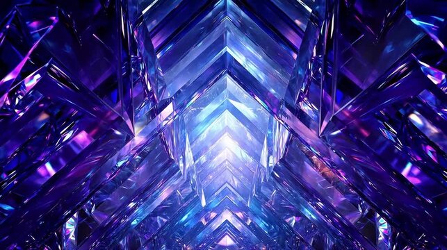 Abstract geometric crystal structure
