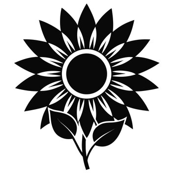 sunflower silhouette vaktor Icon 