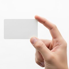 Obraz premium A hand holding a transparent smartphone or tablet display against a plain background