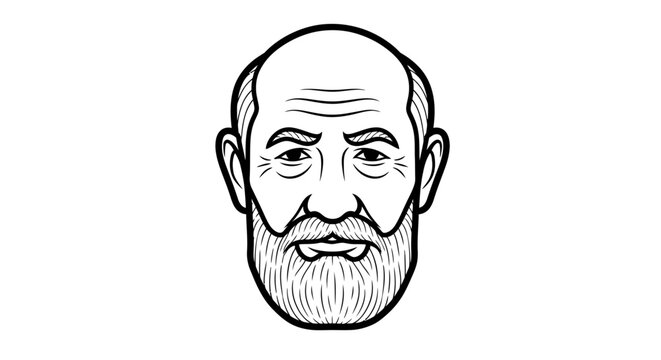 sigmund freud vector illustration portraying a vintage philosopher and pioneer of psychoanalysis for historical and scientific concepts