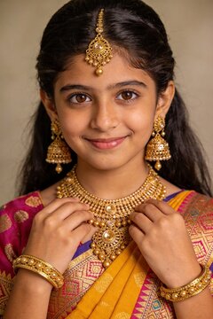 indian woman in traditional indian costume