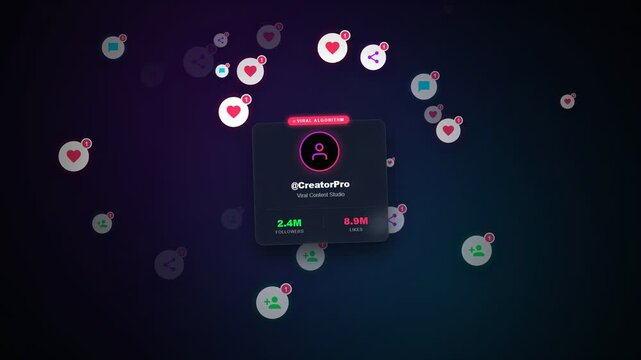 Social Media Viral Success Animation | Likes, Followers, Shares