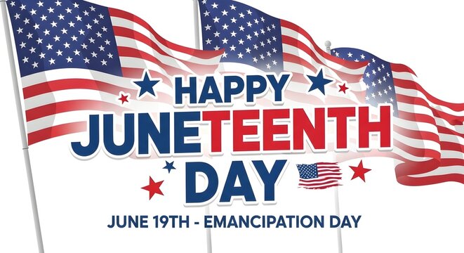 Celebrating juneteenth with patriotic flags and festive decorations