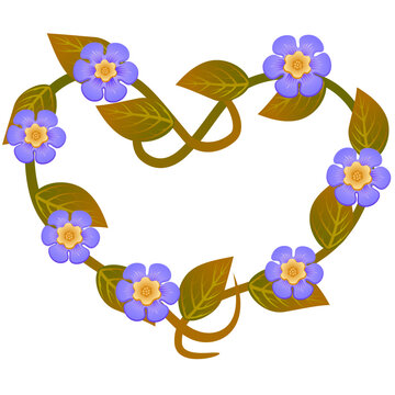 Heart shaped floral garland