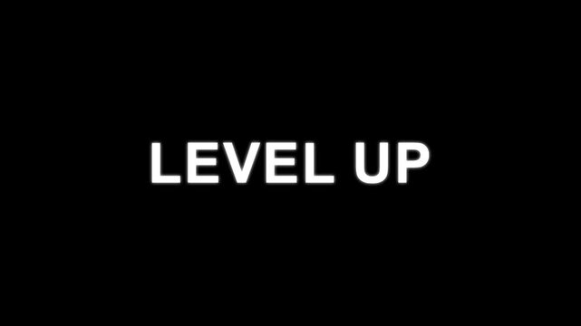 level up glitch text