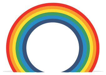Fototapeta premium Colorful Rainbow Arch Vector Illustration in a Simple Flat Style