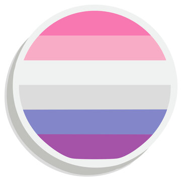 Genderfluid pride flag circle symbol representing gender identity and LGBTQ+ community inclusivity