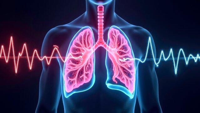 Human Lungs Anatomy Medical Illustration