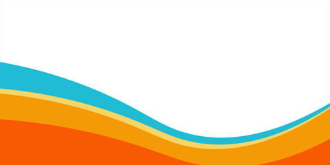 Obraz premium Abstract Flowing Wave Pattern in Orange and Blue. vector
