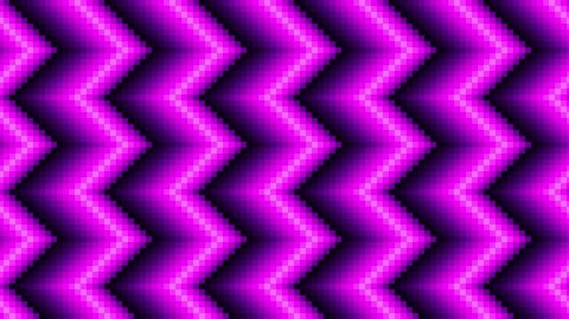 Vibrant pixelated zigzag pattern with glowing magenta and purple gradients, a seamless digital graphic background texture
