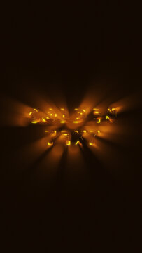 Golden Text Vertical Title with Volumetric Light for Luxury Stories and Reels