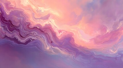 Fototapeta premium Abstract digital art features swirling clouds of vibrant pink purple and gold colors creating a beautiful dreamy atmosphere that flows across the canvas with elegance