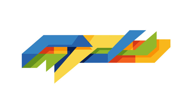 Modern, vibrant color block design evokes progress and energy. Ideal for marketing materials, website backgrounds, or adding a pop of contemporary fla