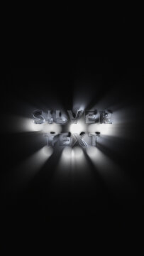 Silver Text Vertical Title with Volumetric Light for Luxury Stories and Reels