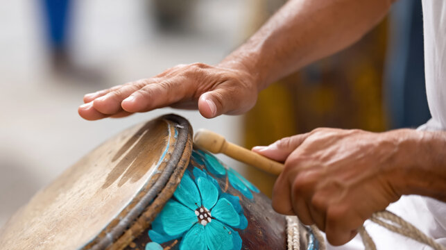 Vibrant pintaflores festival celebration with tropical drumming in carlos city