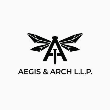 Elegant dragonfly logo for Aegis & Arch L.L.P