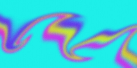 Obraz premium Vibrant Psychedelic Swirls on Turquoise