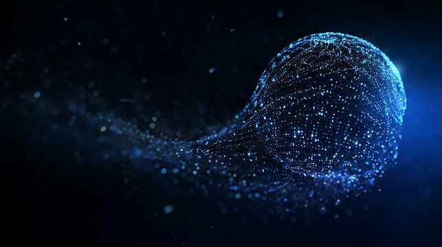 An abstract depiction of a celestial body, possibly a supernova, with shimmering particles and a captivating glow