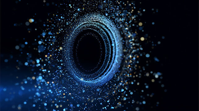 A captivating image of a swirling vortex, a celestial phenomenon, set against a dark backdrop. The vortex is shimmering, creating a sense of wonder and intrigue